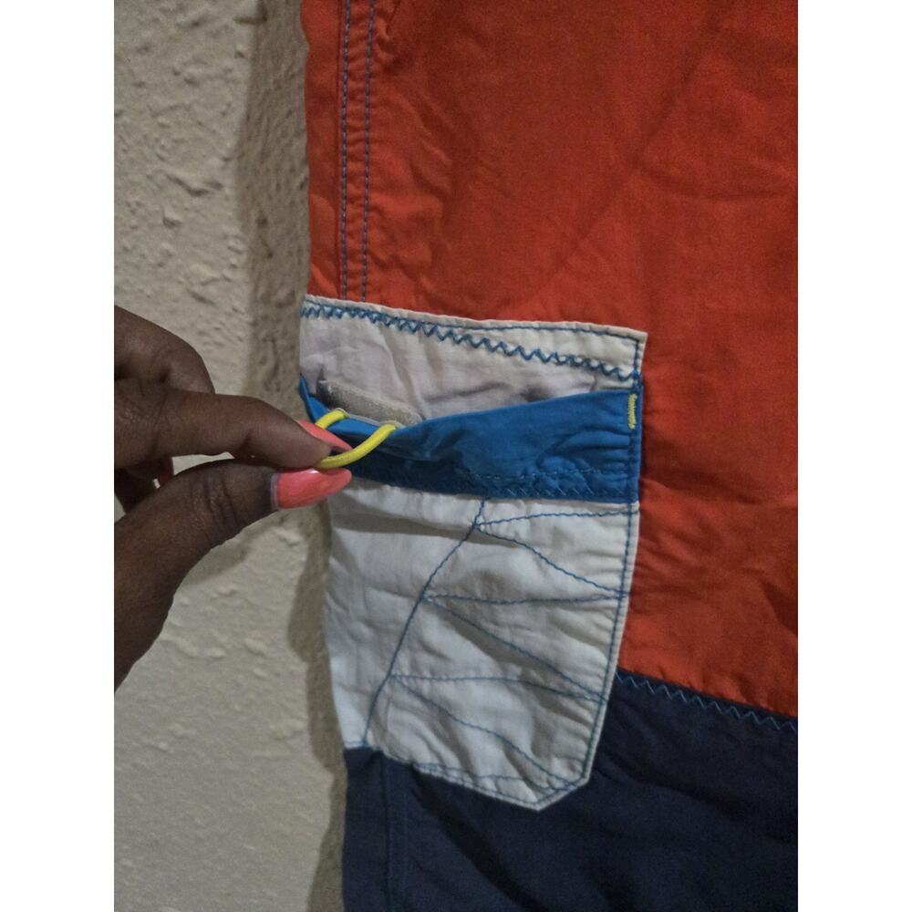 Vintage Nautica Swim Trunks, Red Blue Multicolor, Mens Size Large - Picture 3 of 9